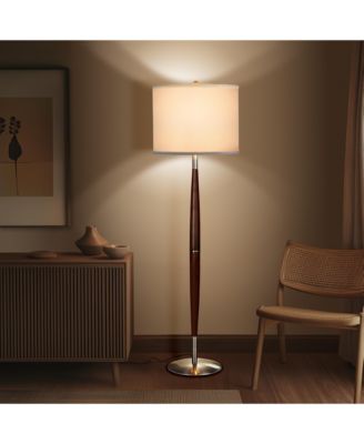 Lucas 61" LED Standing Floor Lamp with Drum Shade