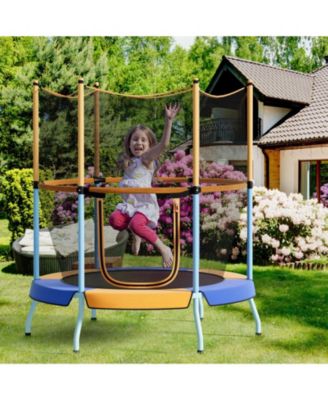 48 Inch Toddler Trampoline with Safety Enclosure Net