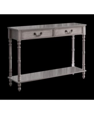 – 2 Drawer Wooden Hall Console Sofa Table, Washed Oak Finish