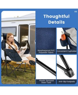 Hammock Camping Chair with Retractable Footrest and Carrying Bag