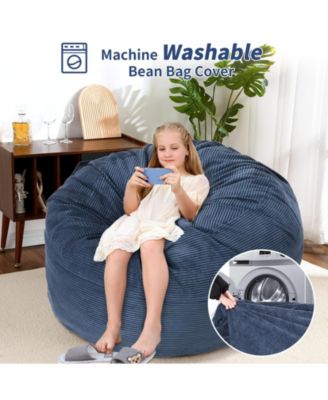 Bean Bag Chair for Adults, Giant Bean Bag Bed, Convertible Bean Bag Chair Bed from