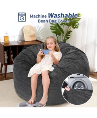 Bean Bag Chair for Adults, Giant Bean Bag Bed, Convertible Bean Bag Chair Bed from