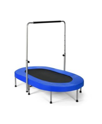2-Person Foldable Mini Kids Fitness Rebounder Trampoline - Blue
