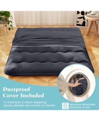 Futon Mattress with Washable Cover and Foldable Mat-Queen Size