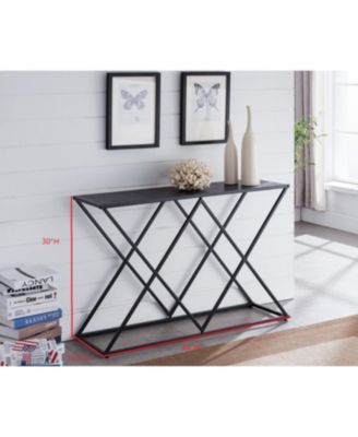 Calvert Textured Black Console Display Table, Black