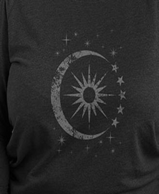 Plus Size Trendy Stars Moon Graphic Pullover Top