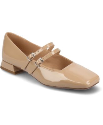 Women's Gredah Square Toe Double Strap Mary Jane Flats