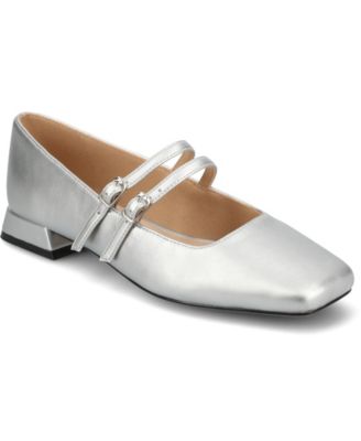 Women's Gredah Square Toe Double Strap Mary Jane Flats