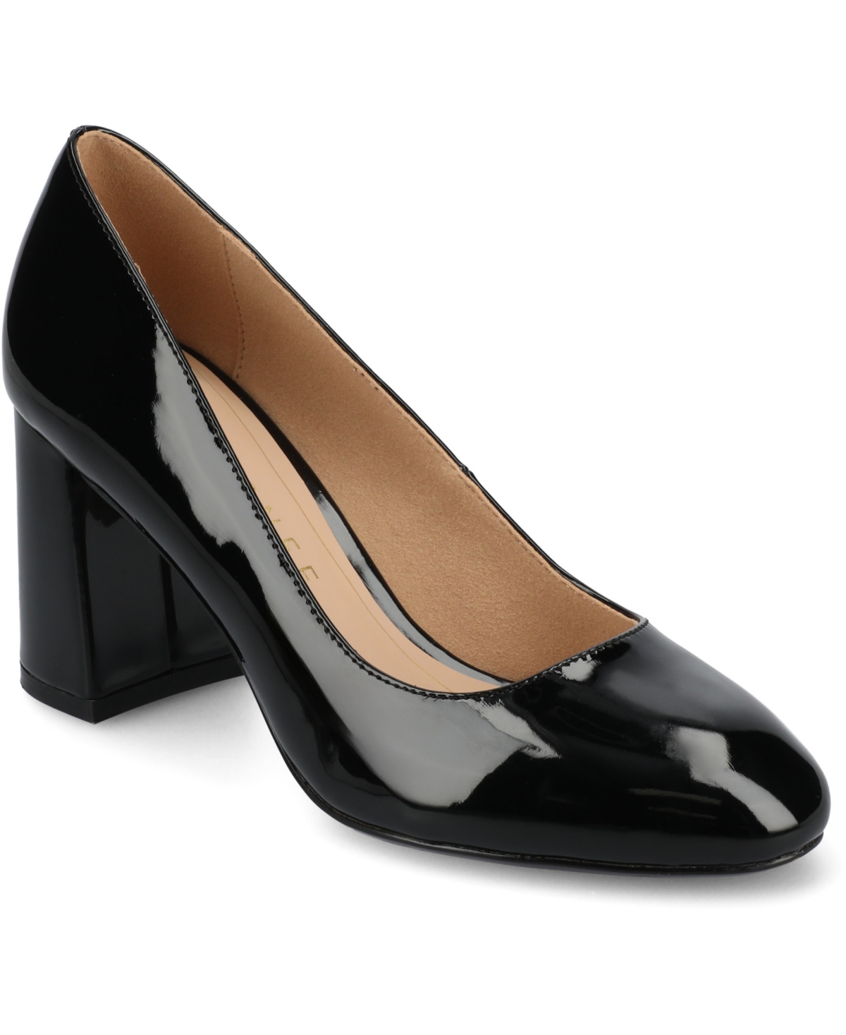 Journee Collection Seraphina Pump In Black Patent