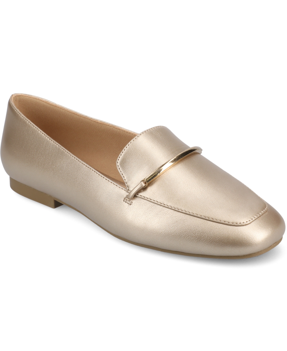 Shop Journee Collection Women's Wrenn Slip On Loafers In Champagne