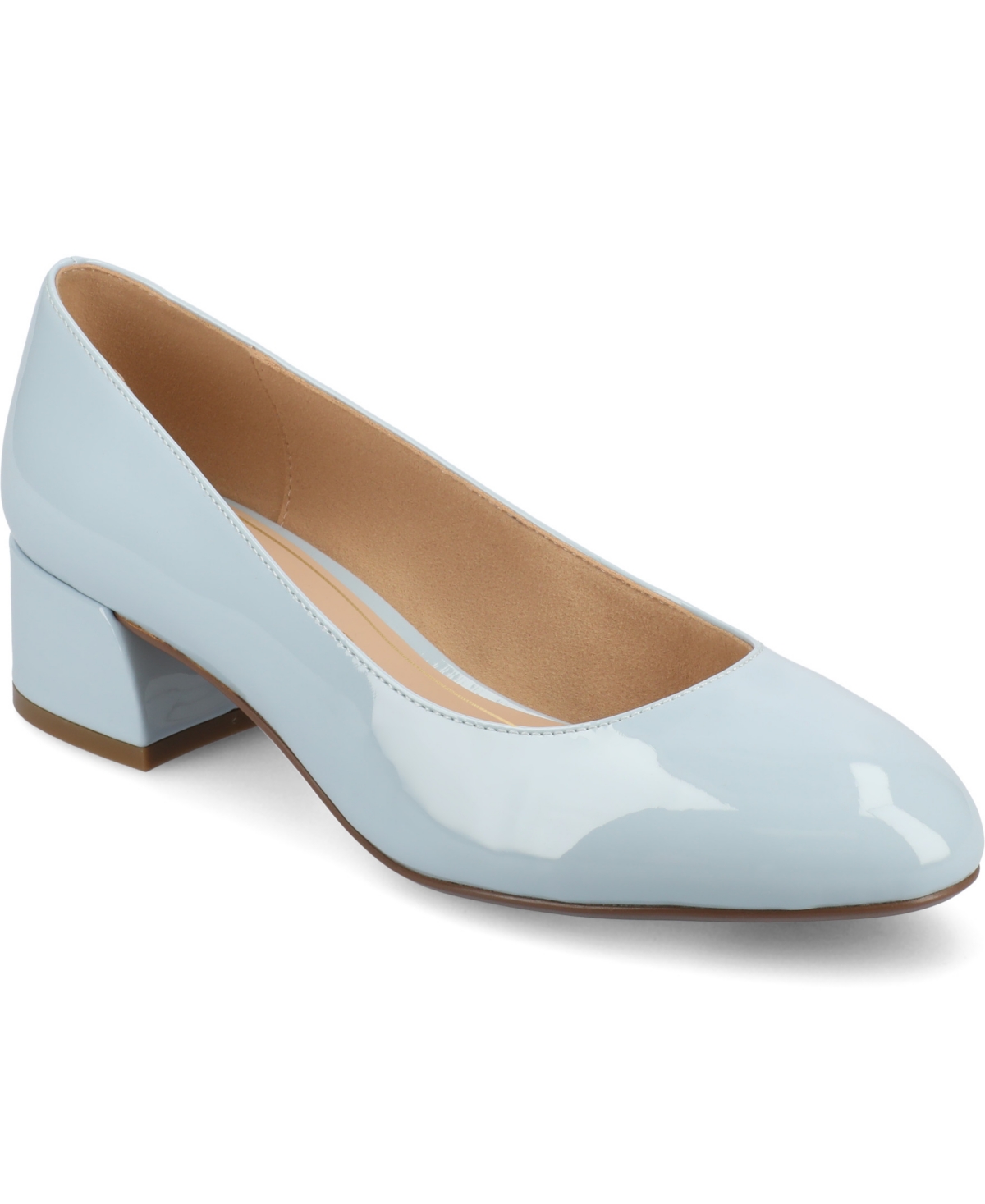 JOURNEE COLLECTION WOMEN'S SAARII ROUND TOE BLOCK HEEL PUMPS 