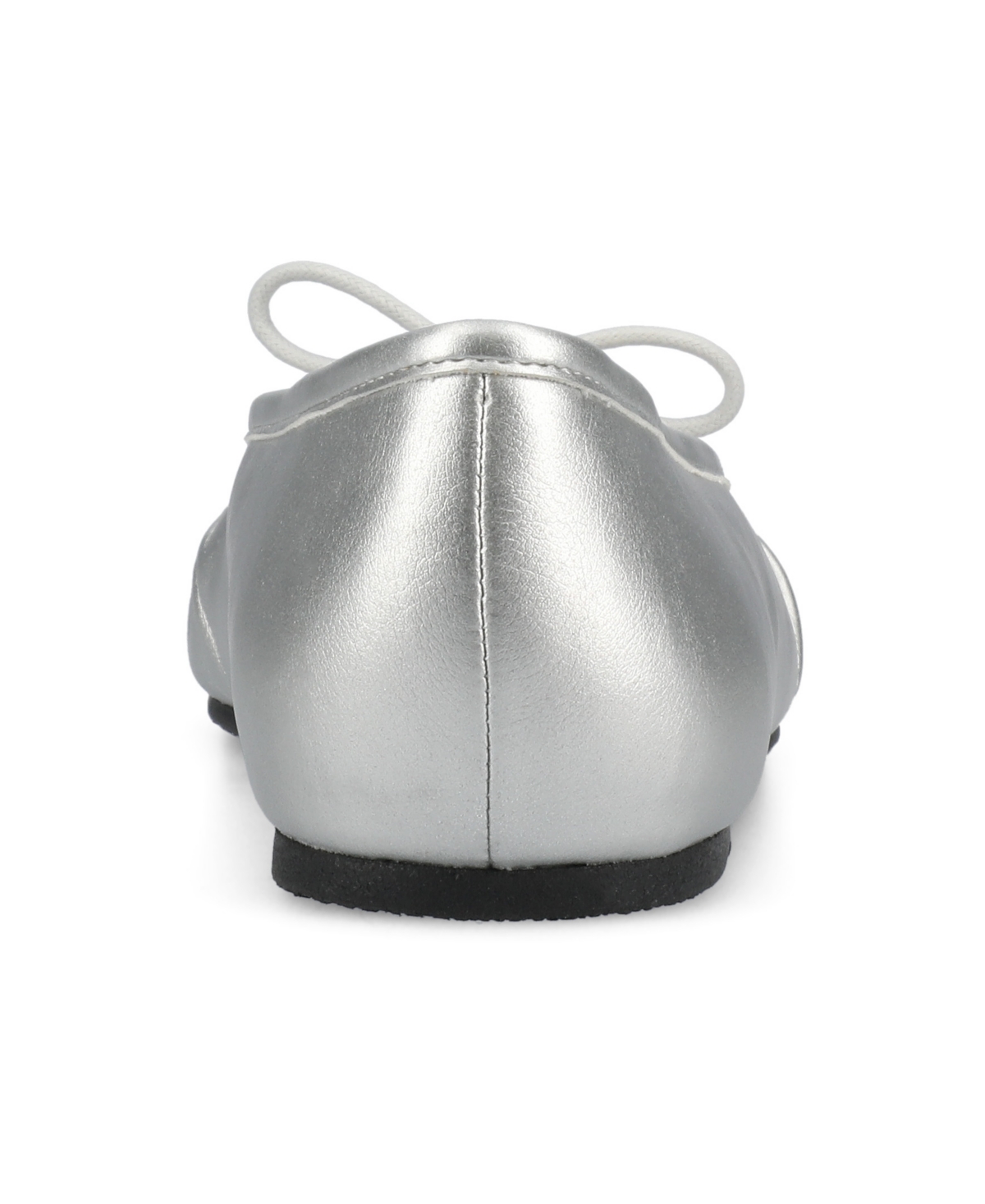 Journee Collection Callee Keyhole Square Toe Flat In Silver