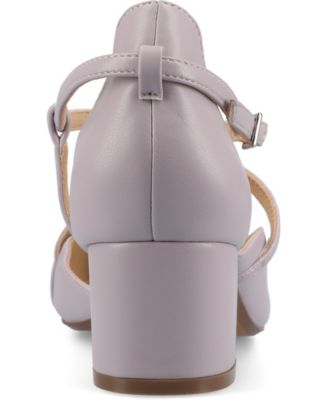 Women's Galvinn Strappy Pointed Toe Block Heel Pumps