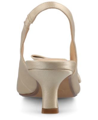 Women's Paloma Bow Kitten Heel Slingback Pumps