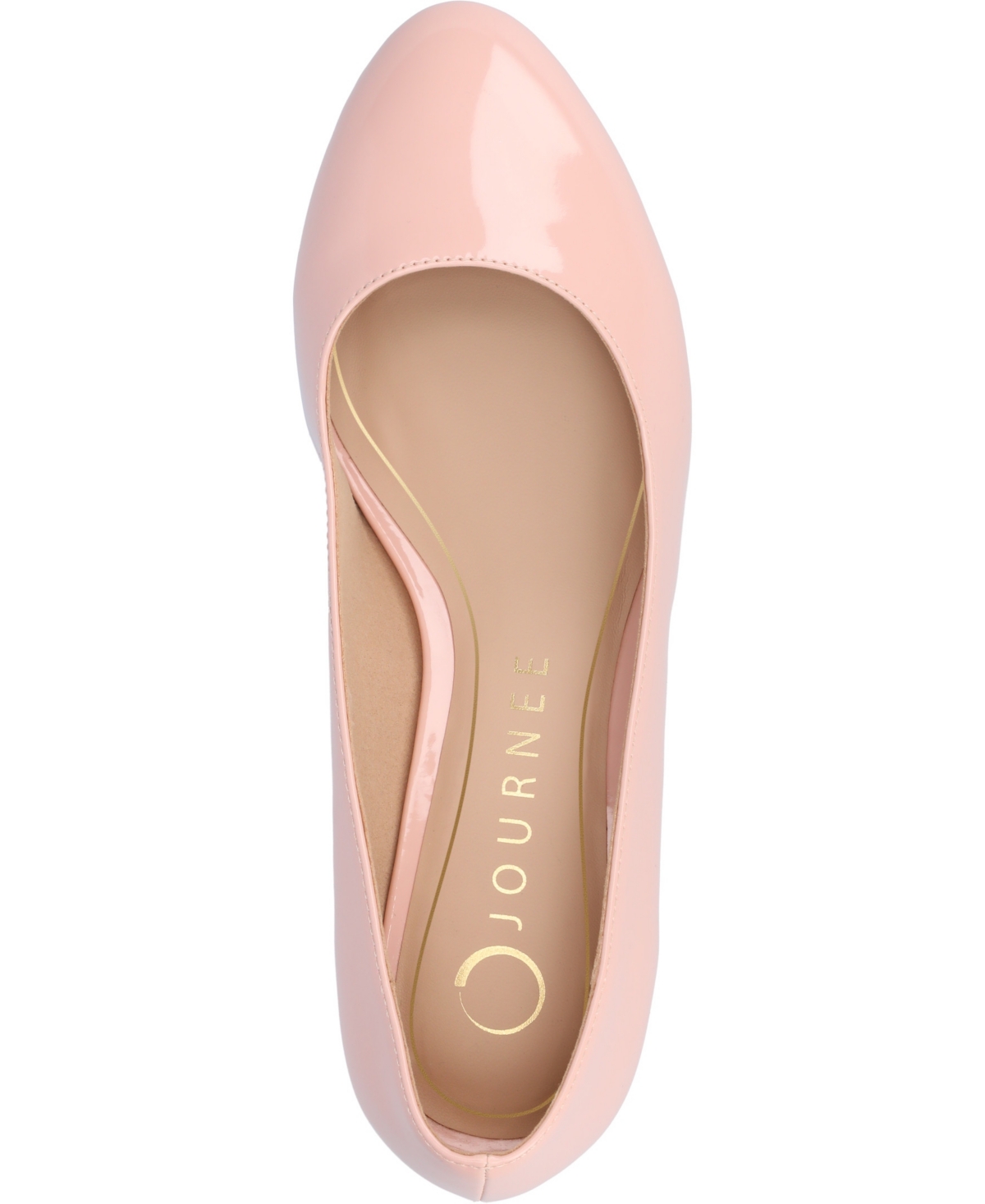Shop Journee Collection Women's Saarii Round Toe Block Heel Pumps In Pink Patent