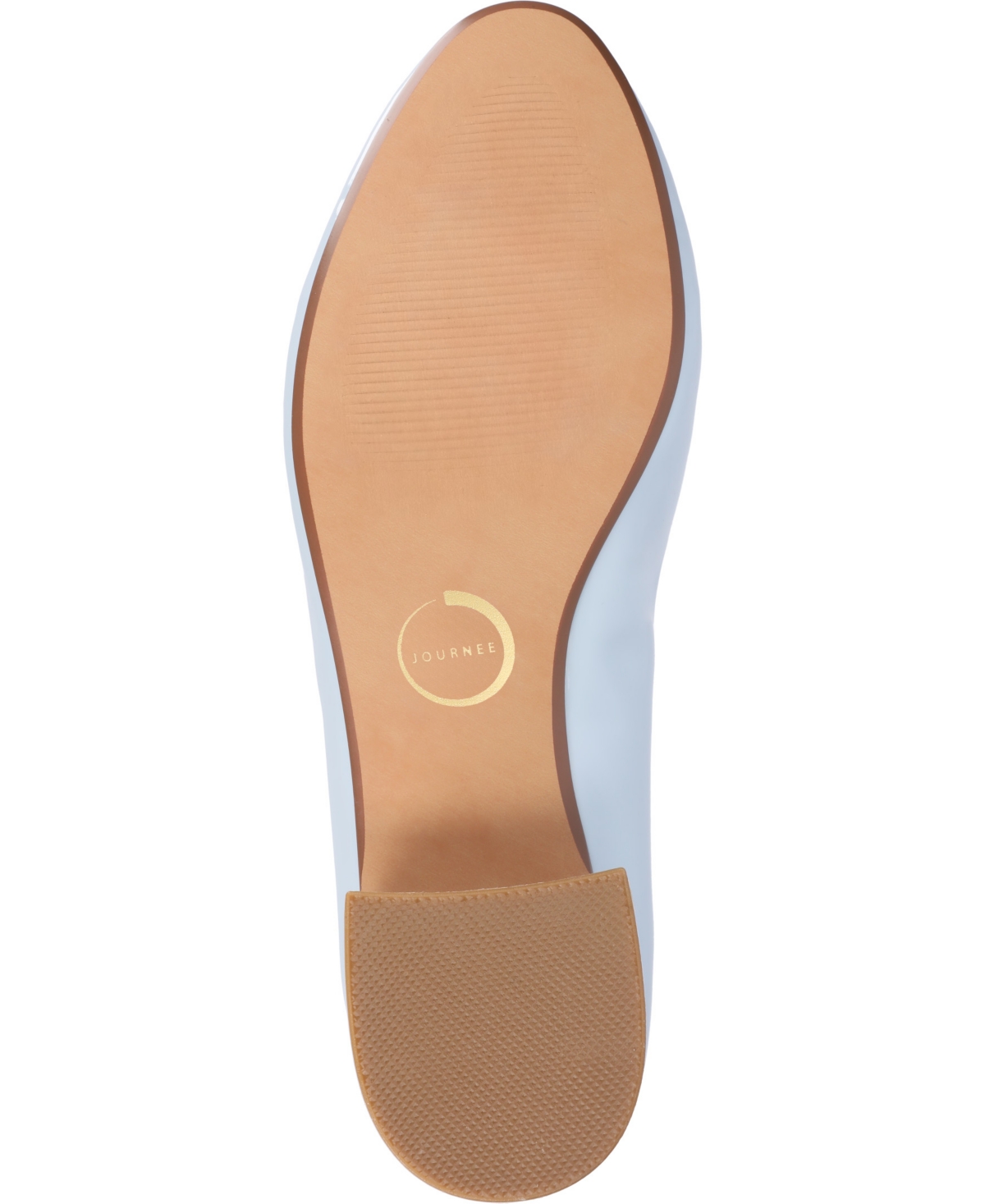 Shop Journee Collection Women's Saarii Round Toe Block Heel Pumps In Blue Patent