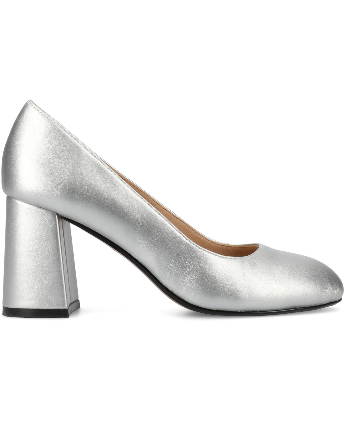 Journee Collection Women's Seraphina Round Toe Pumps In Silver