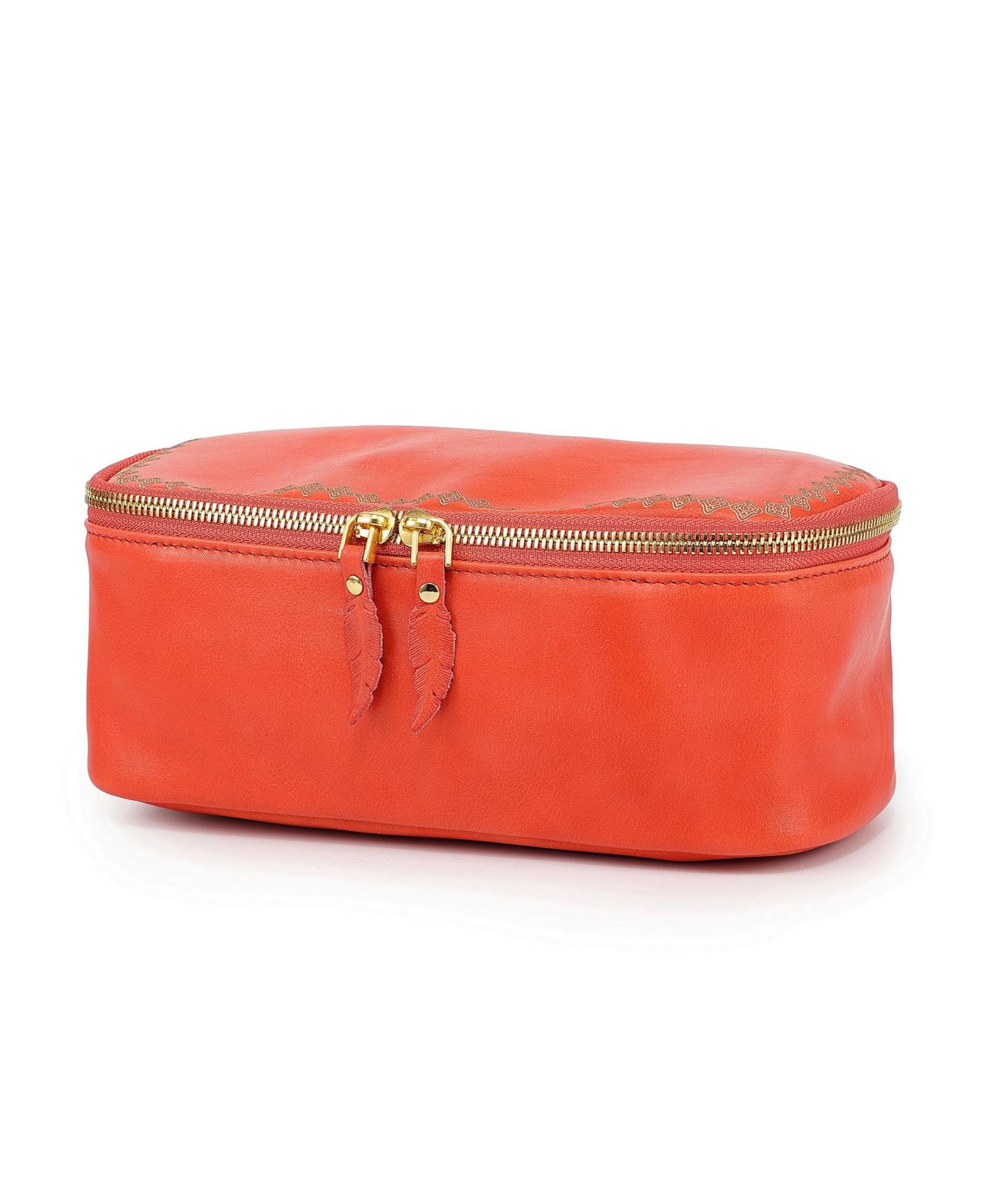 Celosia Rectangular Leather Jewelry Case