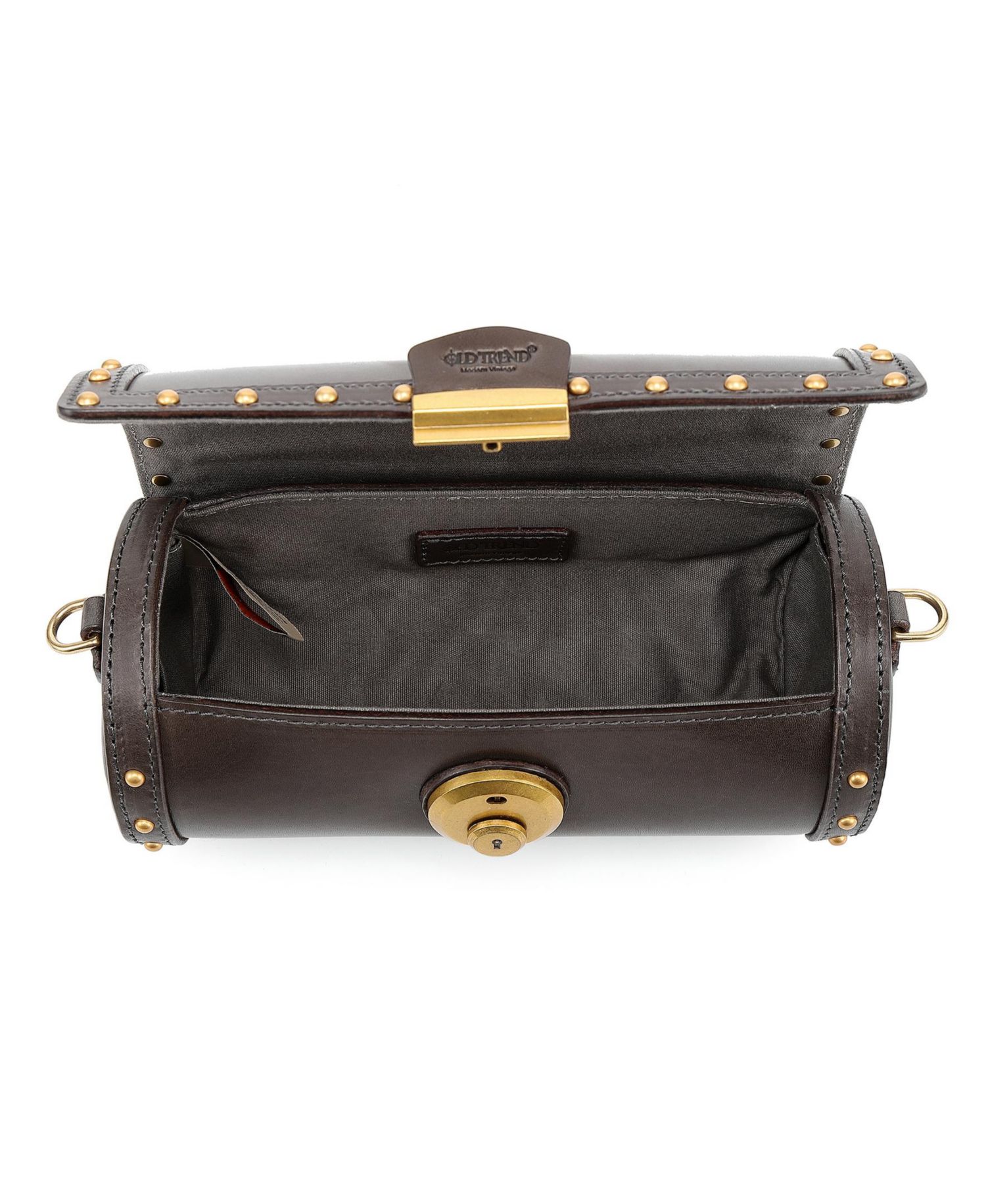 Oranda Small Leather Barrel Crossbody Bag