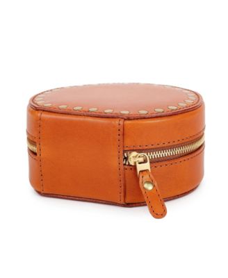 Leather Jewelry Box - Round