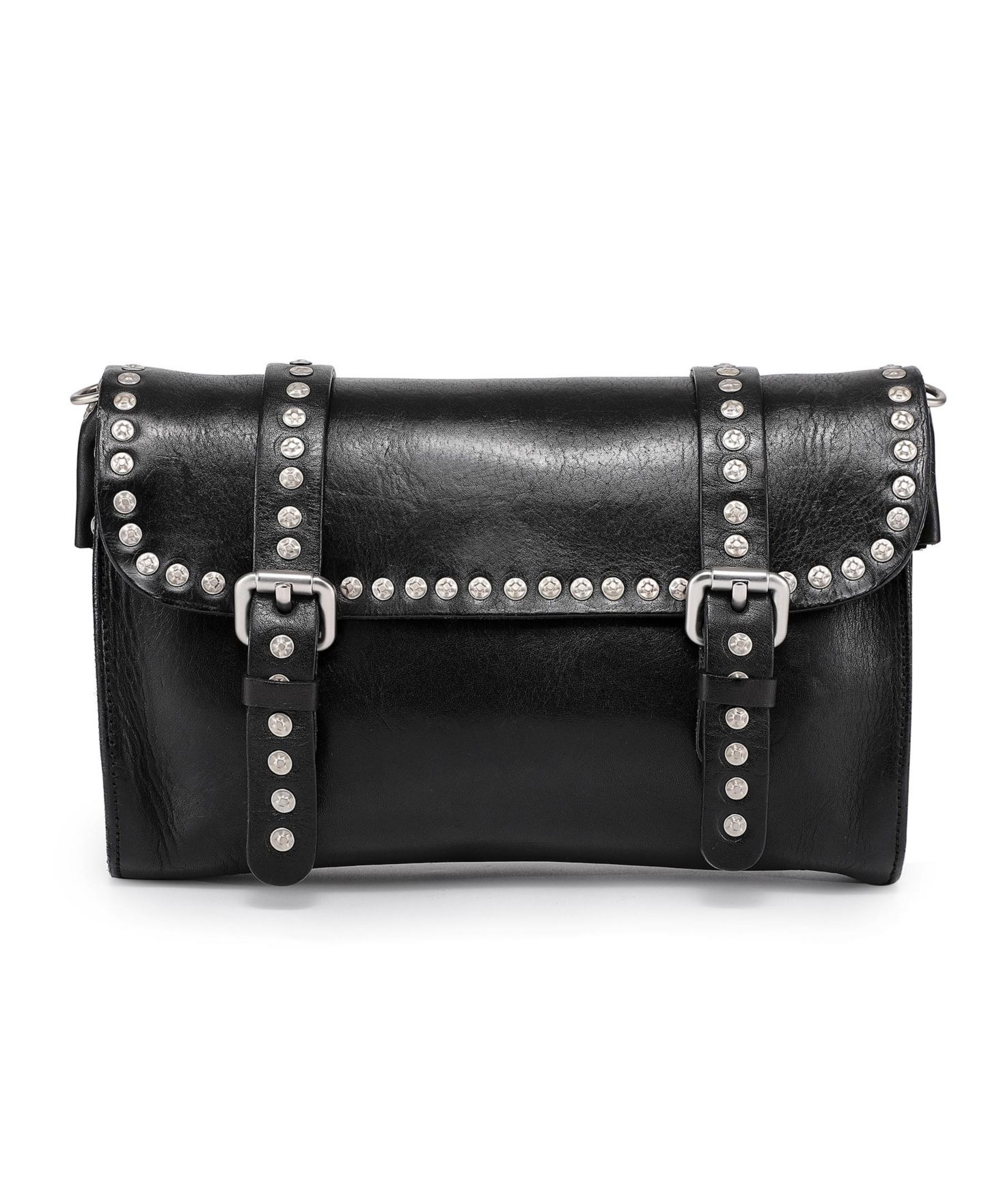 Женская сумка OLD TREND Soul Stud Small Leather Convertible Crossbody, цвет: Чёрный — фото 2