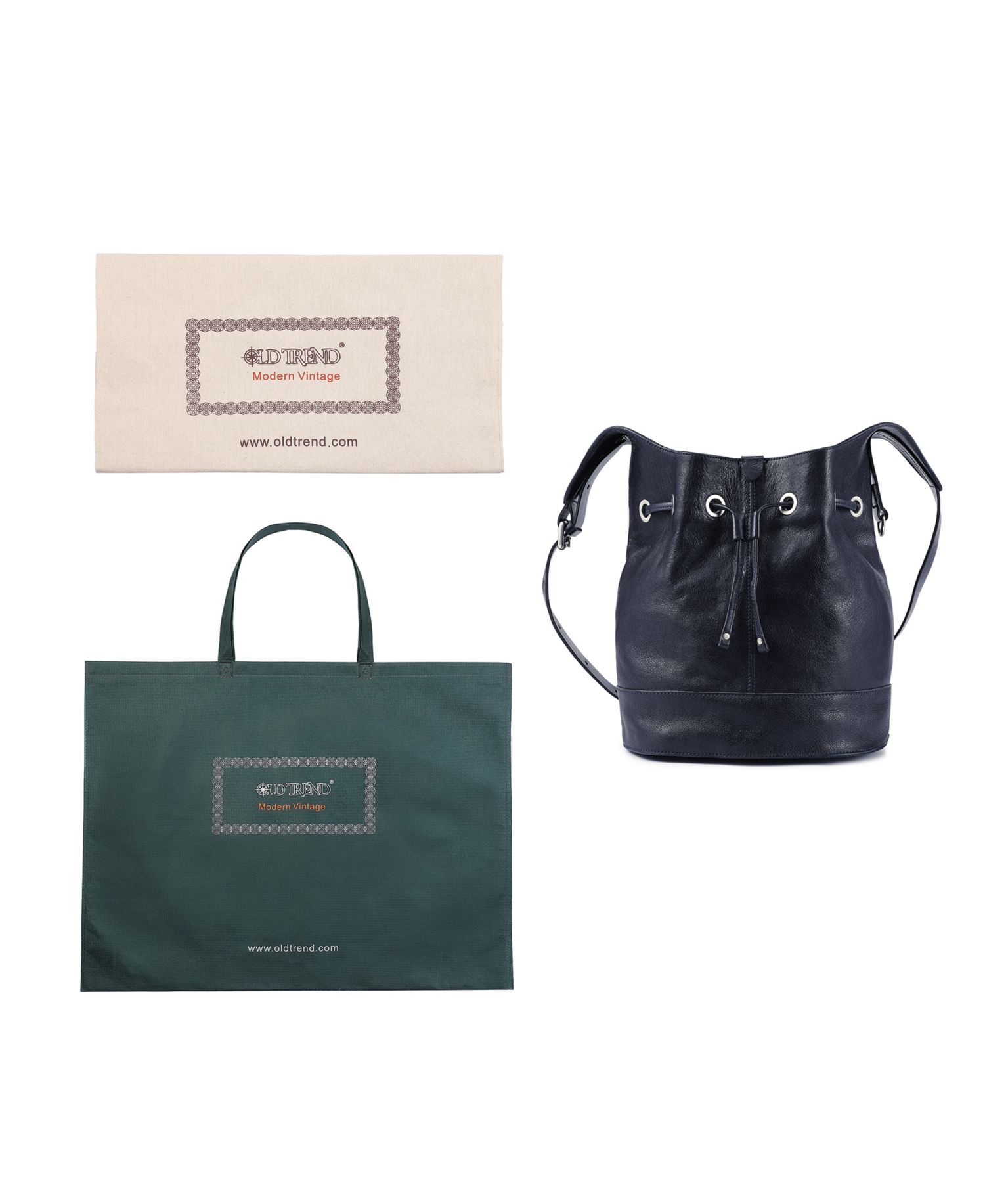 Lily Large Leather Shoulder Bucket Bag