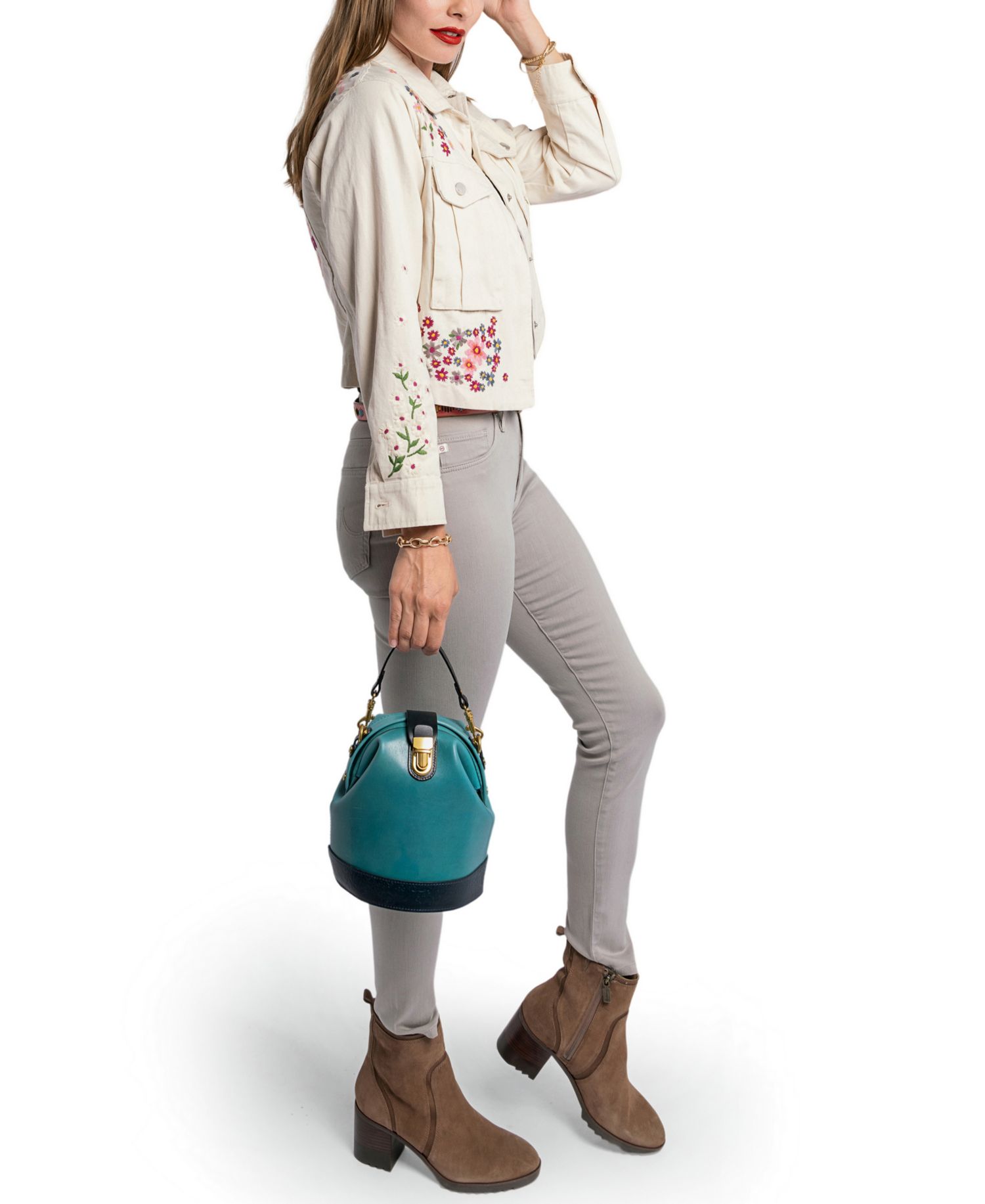Doctor Mini Leather Bucket Crossbody Bag