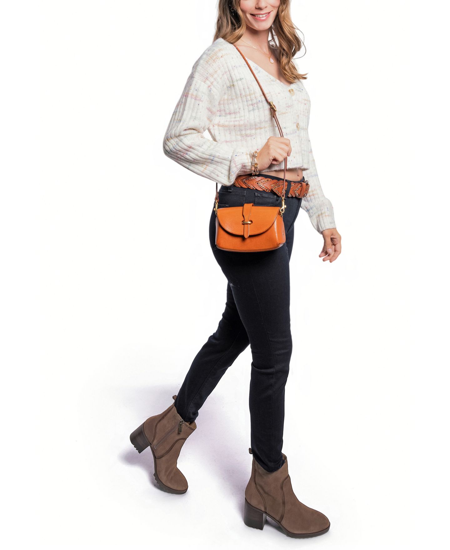 Женская сумка OLD TREND Pamela Crossbody, цвет: Карамельный — фото 9
