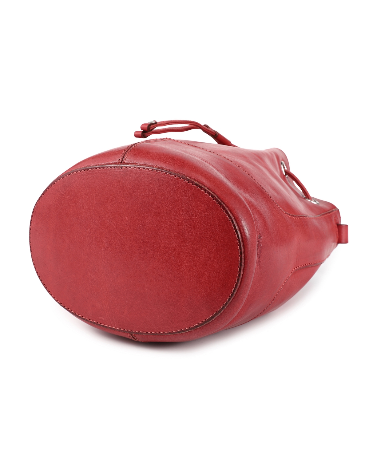 Old Trend Crocus Leather Bucket Bag In Red
