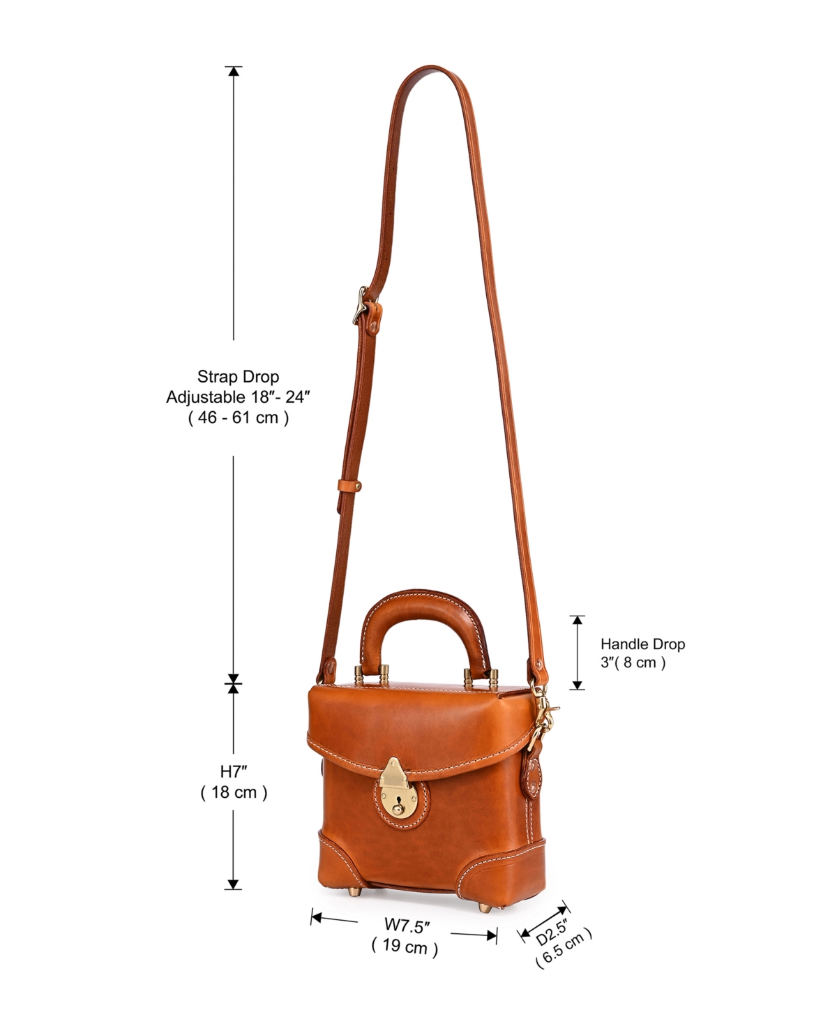 Old Trend Azalea Vintage Box Crossbody Bag In Caramel