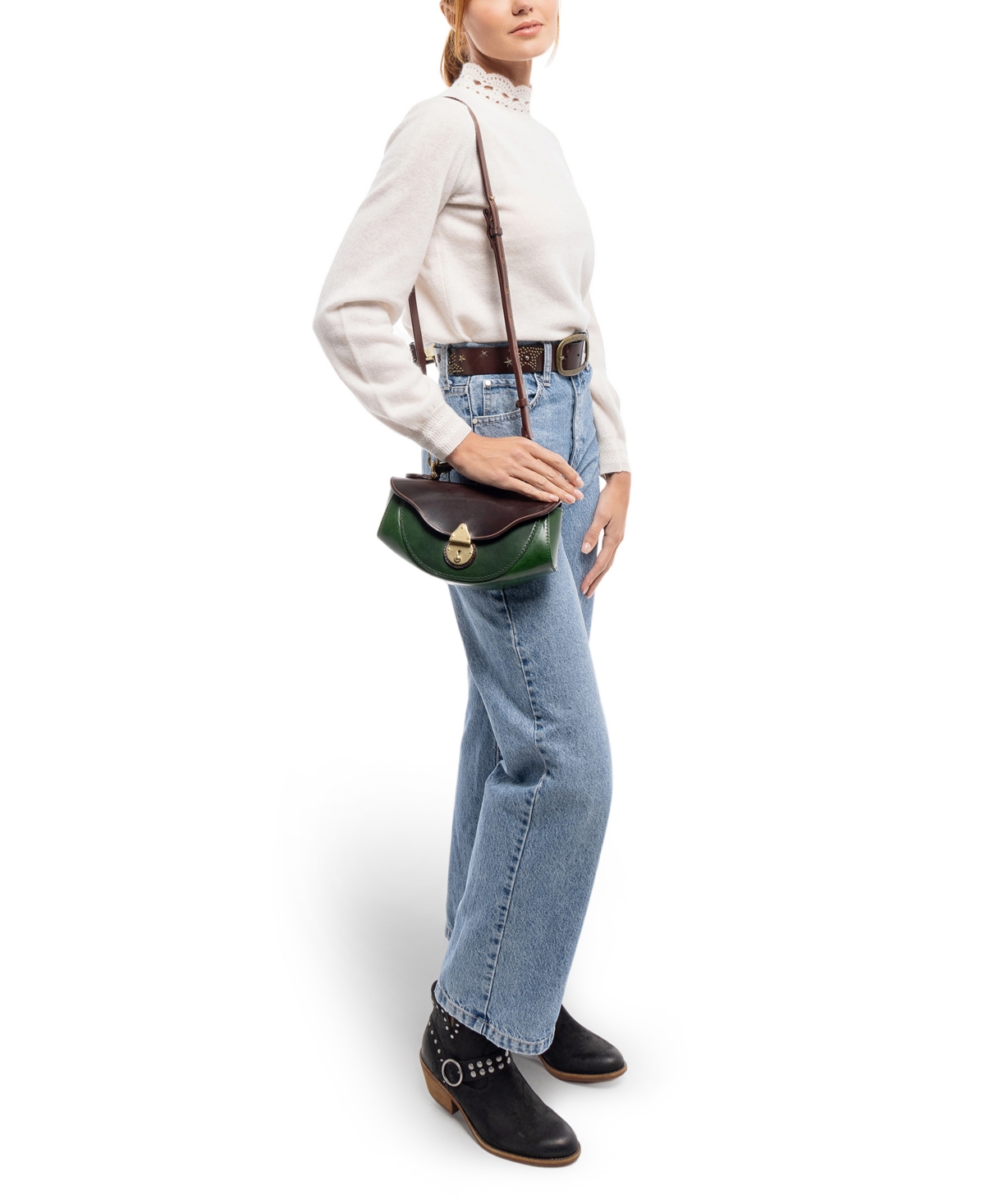 Old Trend Azalea Vintage Crossbody Bag In Green