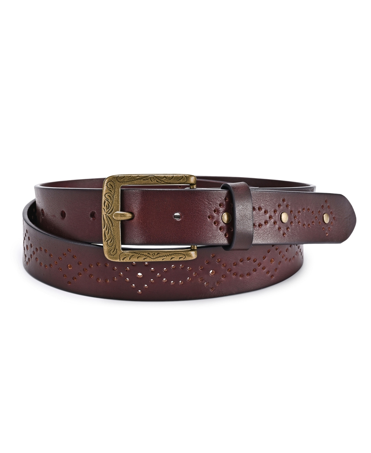 Women's Daisy Blossom Leather Belt - White