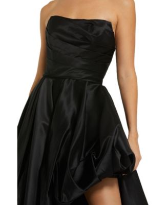 Women's Strapless Ruched High Low Gown