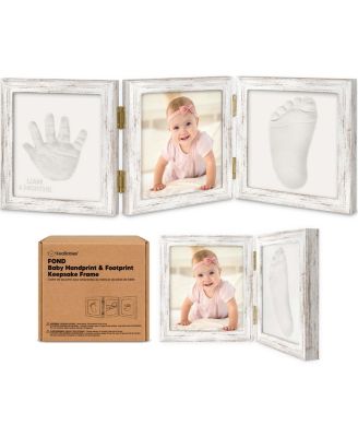 Fond Baby Hand and Footprint Kit Frame, Baby Shower Gifts for Boys, Girls, Newborn Baby Keepsake Footprint Kit