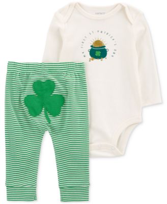Carter's - Baby My First St. Patrick's Day Cotton Bodysuit & Pants, 2 Piece Set