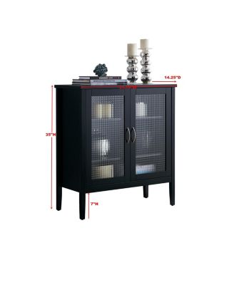 Lisle 2 Door Accent Storage Cabinet, Black