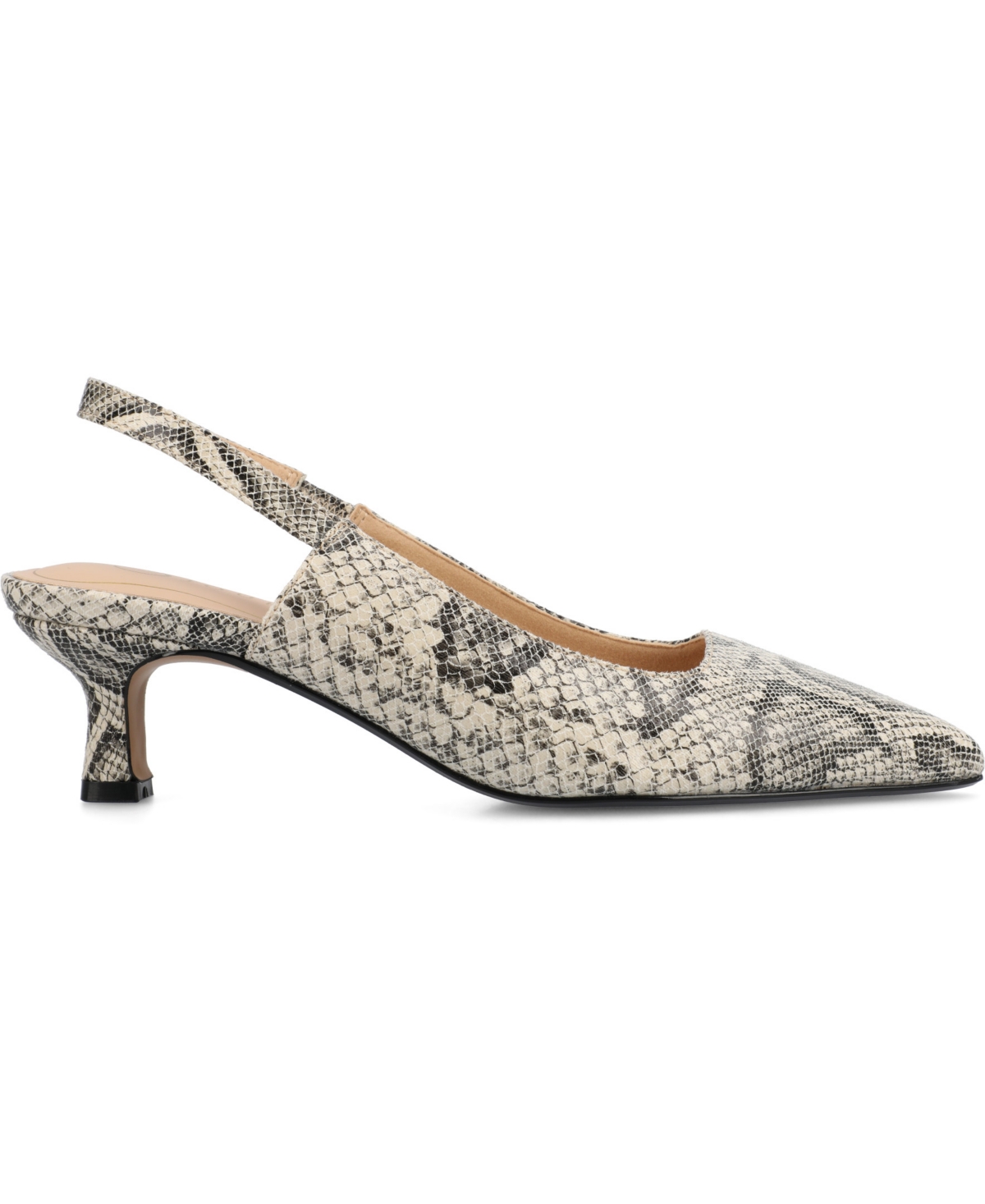 Journee Collection Women's Paulina Pointed Toe Slingback Pumps In Snake