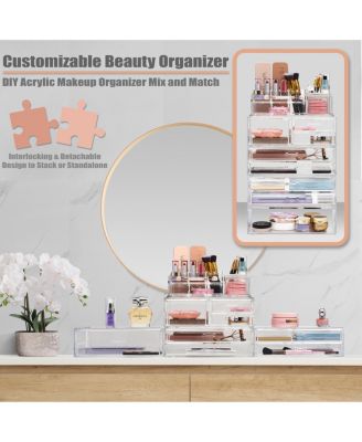 Stackable Acrylic Drawers - Perfect for Organizing Makeup Palettes, Hair Accessories, Cosmetics & more