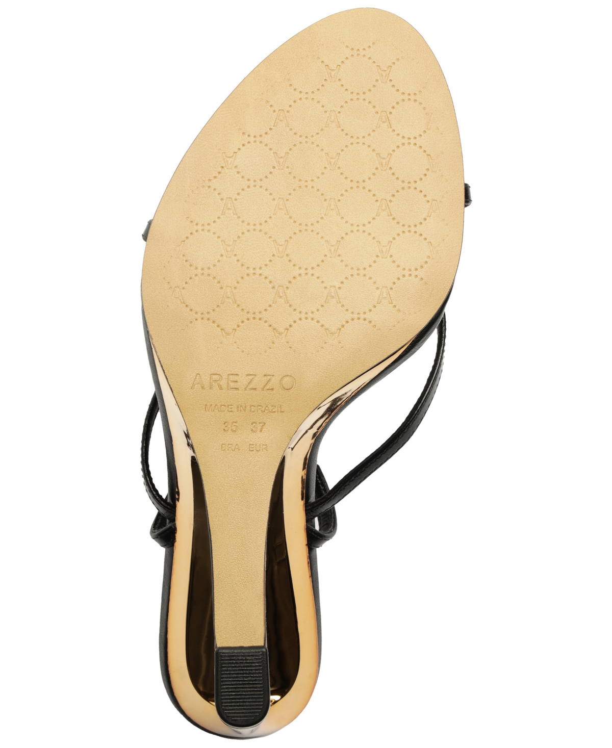 Arezzo Women's Frankie High Geometric Round Toe Wedge Sandals In Black