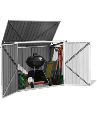Horizontal Storage Shed 68 Cubic Feet for Garbage Cans