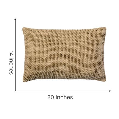 Madera Cross Weave Lumbar Throw Pillow Covers, 14"x 20", Set of 2