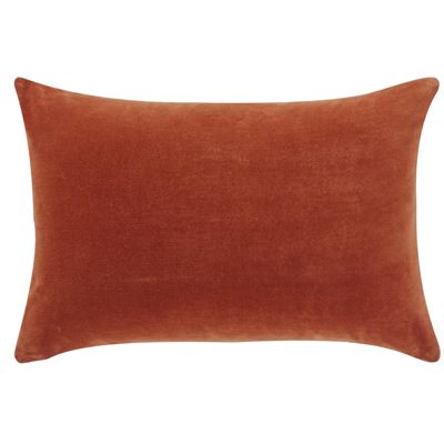 Stella Plush Velvet Lumbar Throw Pillow Covers, 14"x 20", Set of 2