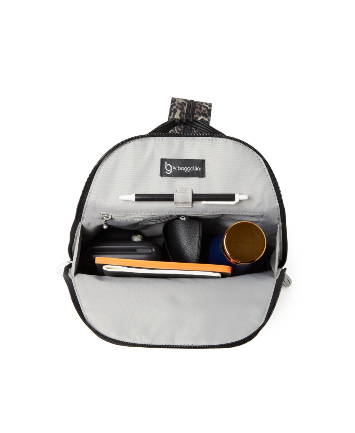 Baggallini Memphis Convertible Backpack -Black Cheetah