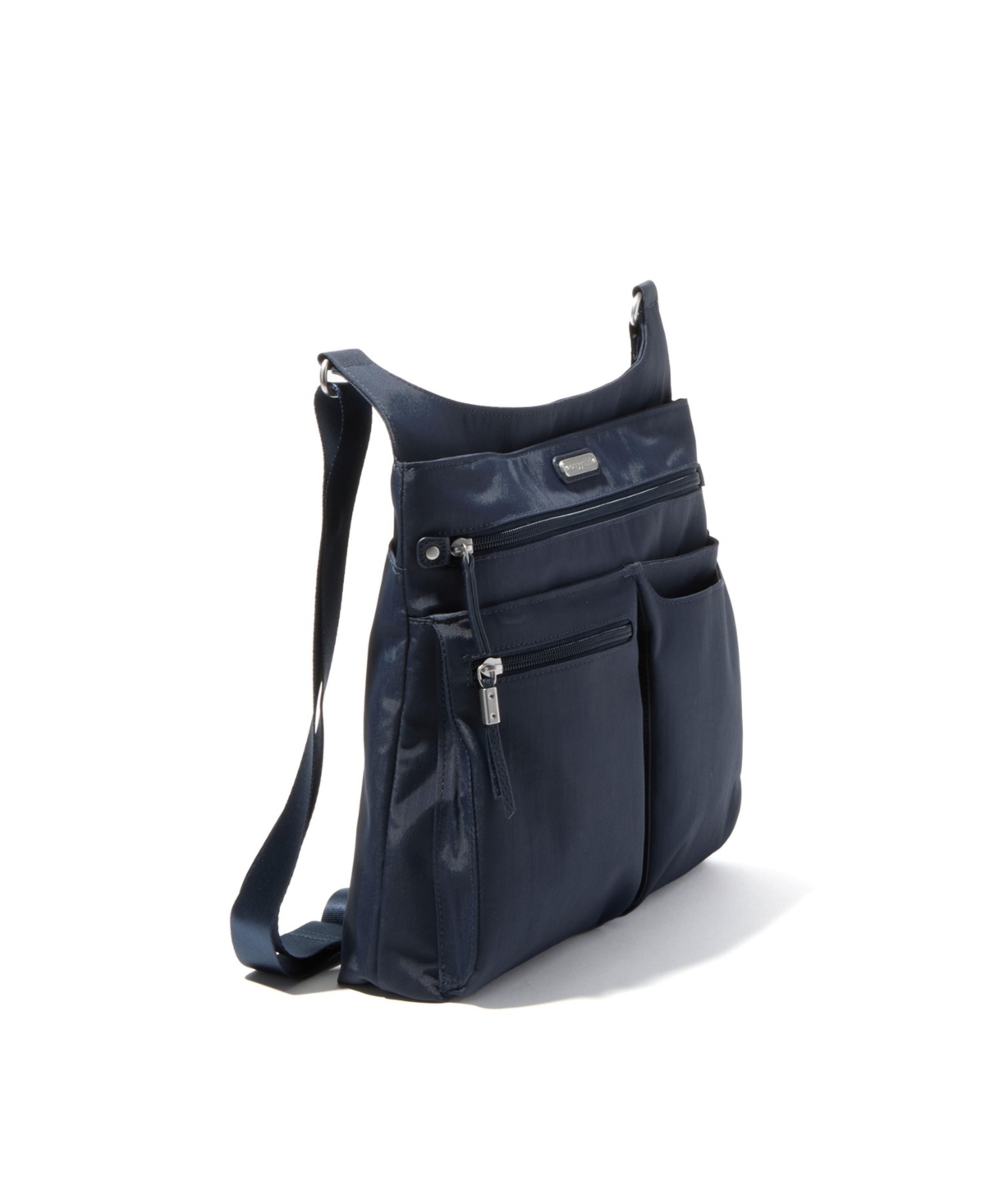 Shop Baggallini On Track Zip Crossbody Bag In French Navy
