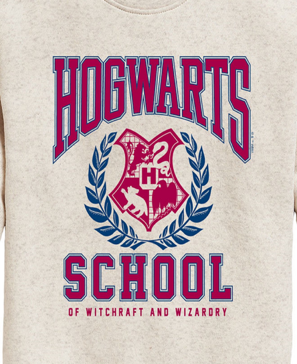 Shop Harry Potter Big Girls Hogwarts Graphic Raglan Top In Beige,khaki