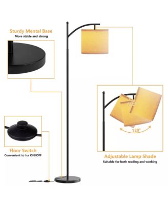 Metal Arc Floor Lamp with 3 Color Temperatures LED Bulb