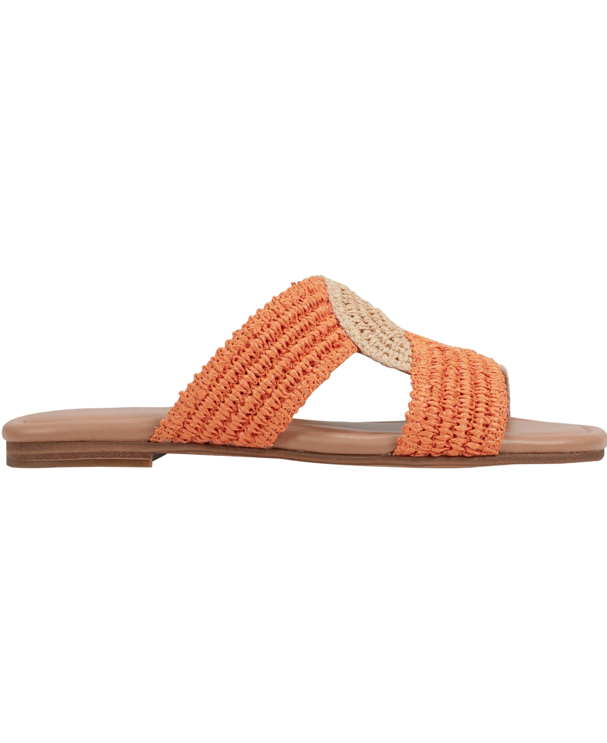 Marc Fisher Ltd Navie Slide Sandal In Orange,natural
