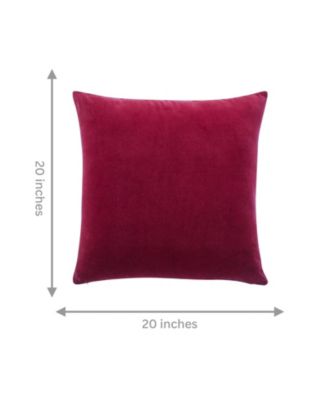 Stella Plush Velvet Decorative Pillow Cover, 20" x 20"