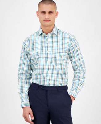 Club Room - Men's Plaid Dress Shirt