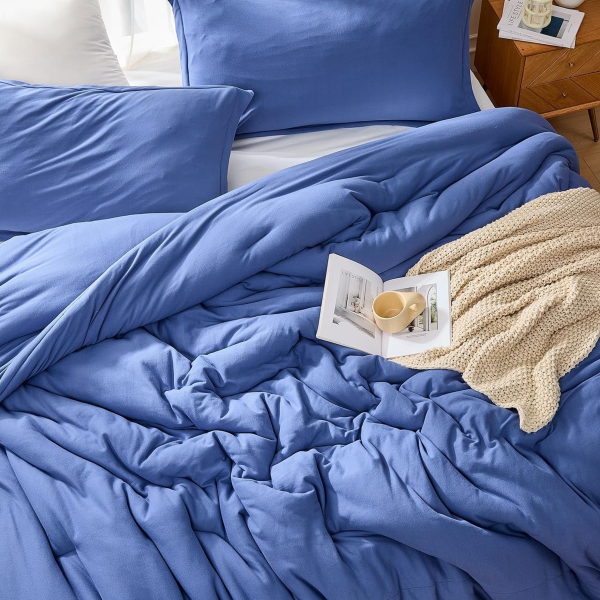 Coma Inducer Love Thick - Soothing Oversized Comforter Set -- Country blue